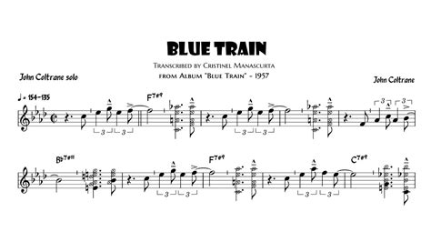 John Coltrane Blue Train Transcription Youtube