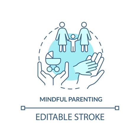 Mindful Parenting Turquoise Concept Icon Motivated Decision Same Sex