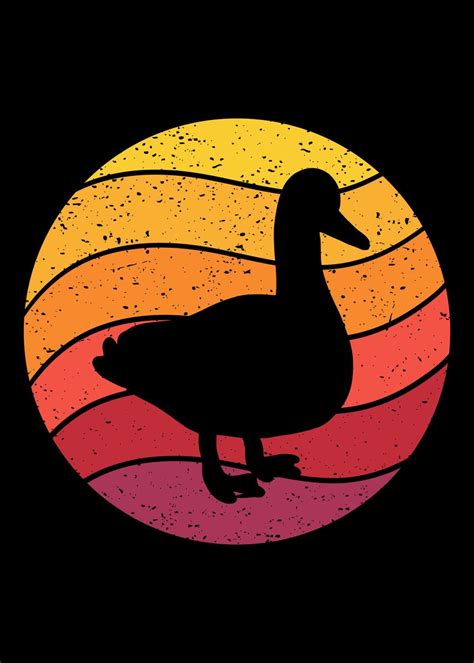 Duck Retro Vintage Poster Picture Metal Print Paint By Royalsigns