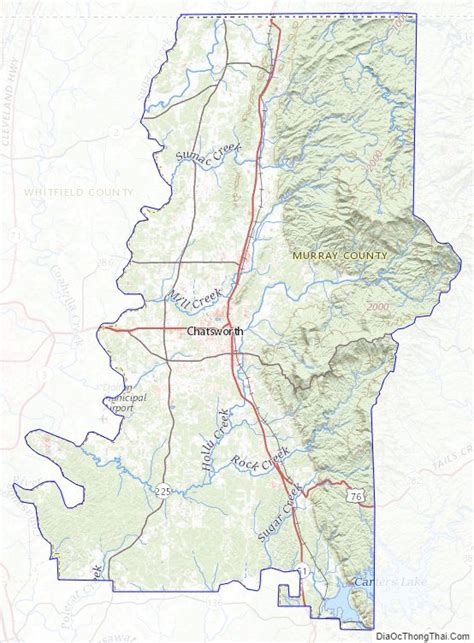 Map Of Murray County Georgia Thong Thai Real
