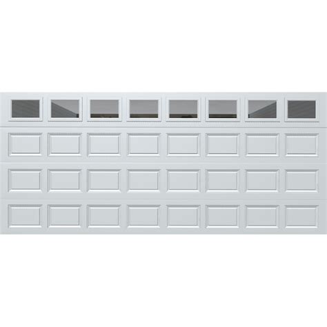Wayne Dalton Classic Steel Model 8000 16 Ft X 7 Ft White Double Garage