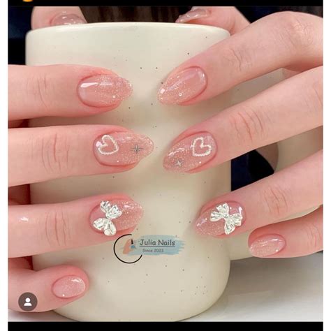 Nailbox thạch nude mix charm tim ms 91 Shopee Việt Nam