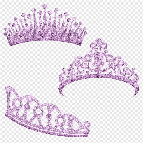 Tiara Coroa Roxo Lavanda Glitter Princesa Rainha Png Pngwing