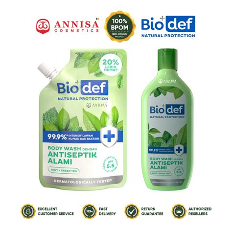 Jual Biodef Natural Protection Mint Green Tea Body Wash Shopee