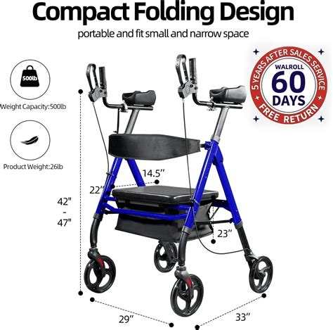 Walroll Heavy Duty Walkers For Seniors Walkers For Seniors With Seat