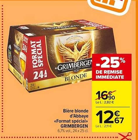 Promo Bi Re Blonde D Abbaye Format Sp Cial Grimbergen Chez Carrefour Market Icatalogue Fr