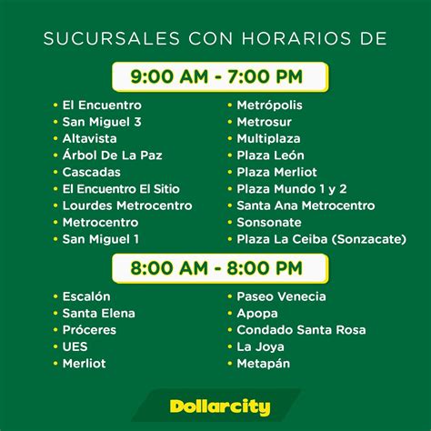 💥 Consulta el horario de tu... - Dollarcity El Salvador