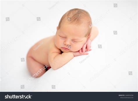 Charming Naked Baby Sleeping On White Stock Photo 1640054206 Shutterstock