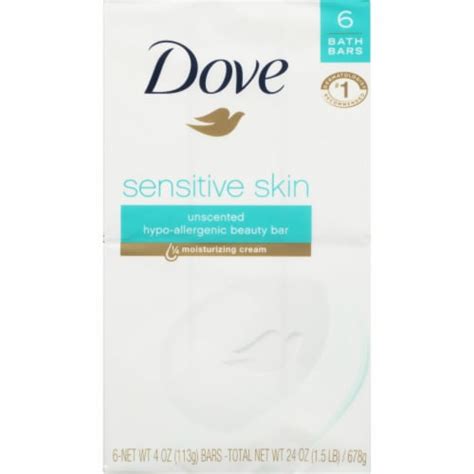 Dove Beauty Bar Sensitive Skin 3 75 Oz 6 Bars Pack Of 14 84 Packs