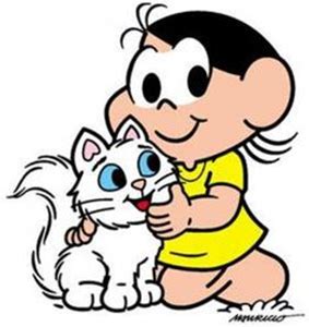 Gatinha Da Magali - Ilustração com a Magali e Mingau da Turma da Mônica | ederepente50