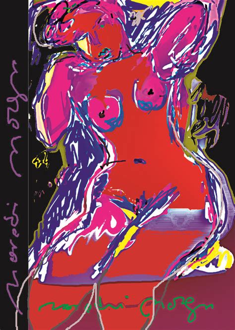 Red Nude Painting By Noredin Morgan Fine Art America