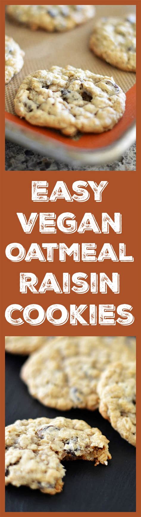 Easy Vegan Oatmeal Raisin Cookies - TheVegLife
