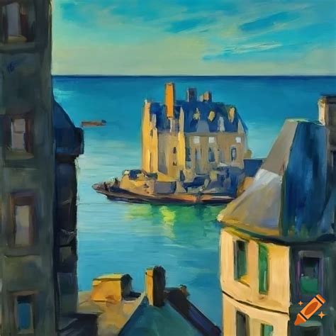 Cityscape In The Style Of Edward Hopper On Craiyon