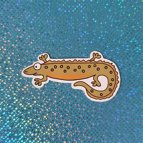 Great Crested Newt Vinyl Sticker Amphibian Lover Cute Newt Etsy Uk