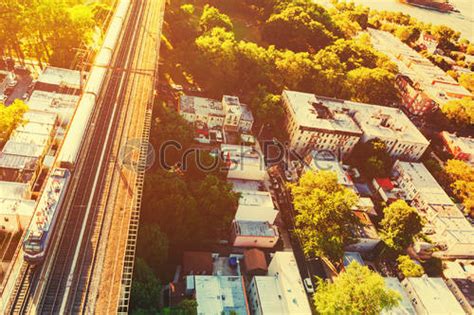 Aerial view of the Hell Gate Bridge over the East - stock photo 849603 ...