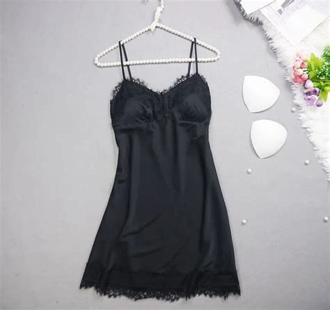 Women Fashion Satin Lace Lingerie Sexy Tank Top Padded Sexy Sleepwear Buy Sexy Red Satin