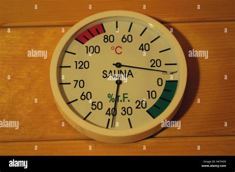 Sauna thermometer hi-res stock photography and images - Alamy