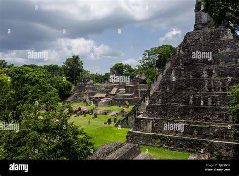 Tikal Mayan Temple Ruins Guatemala Stock Photo Alamy