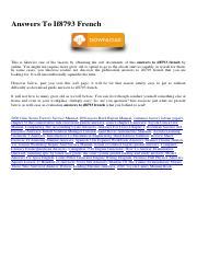 Answers To If8793 French Chacheore