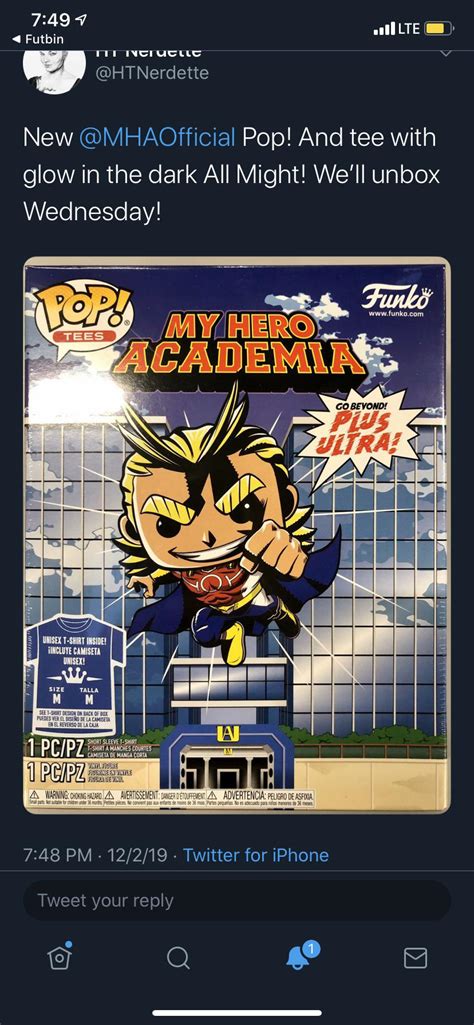 New Hot Topic Exclusive MHA Pop And Tee R Funkopop