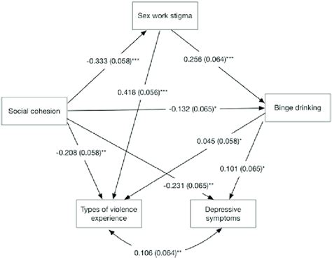 Pathways Between Sex Worker Social Cohesion Sex Work Stigma And