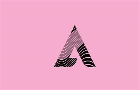 black letter A logo design icon with pink background. Creative template ...