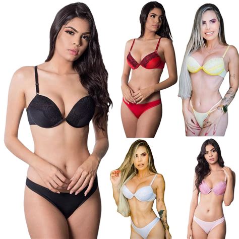 Kit Conjuntos Femininos De Lingerie Calcinha E Suti Em Promo O Shopee Brasil