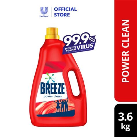 Breeze Detergent Liquid Power Clean 36kg Lazada