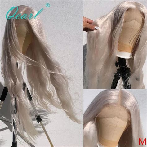 Volle Spitze Menschliches Haar Frontal Per Cken Wei Blonde HD Transparent Nat Rliche Welle Remy