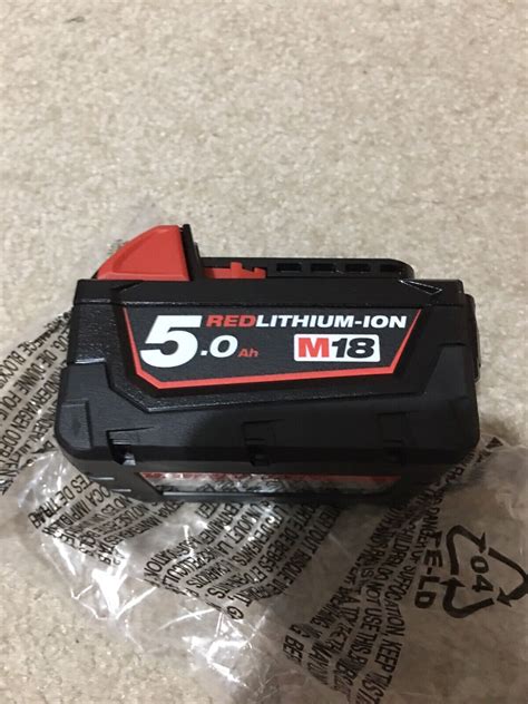 Genuine Milwaukee 2 Pack M18B5 18V 5Ah Li Ion RED LITHIUM Batteries AU