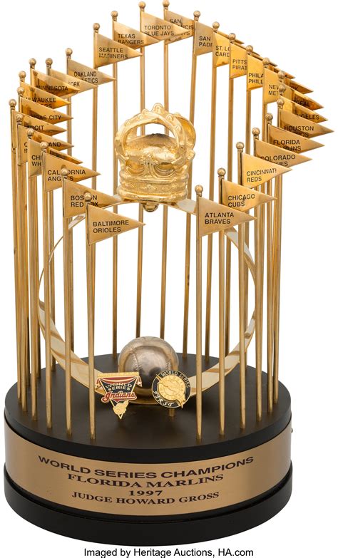 1997 Florida Marlins World Series Championship Trophy. Baseball