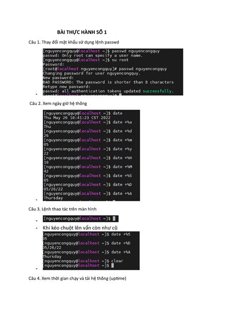 Linux Cs Thuc Hanh Dap Aan B I Th C H Nh S C U