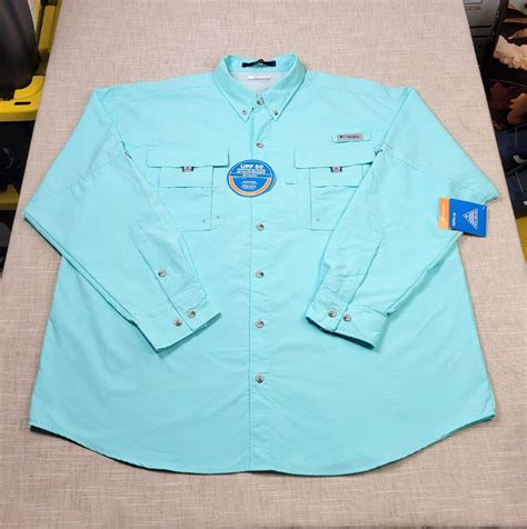 Columbia Pfg Bahama Icon Long Sleeve Fishing Shirt Upf 50 Vented Tea