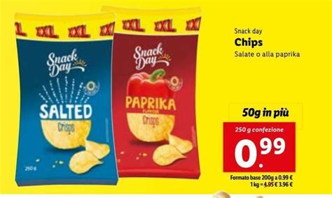 Snack Day Chips Salate O Alla Paprika 250g Offerta Di Lidl