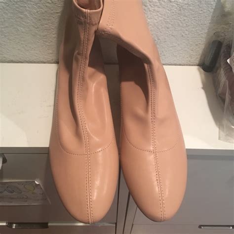 Zara Shoes Zara Nude Pink Ankle Boots With Clear Heel Poshmark