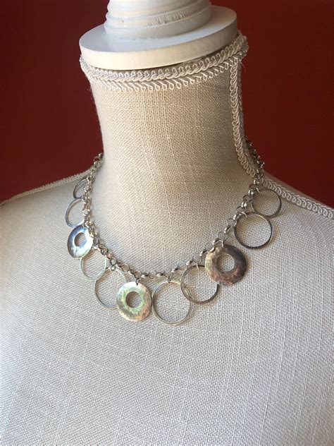 SILPADA Retired Jewelry Sterling Silver Multi Circle Hammered