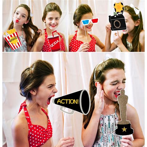 Buy Bestoyard Movie Night Party Photo Booth Props Kit Movie Star