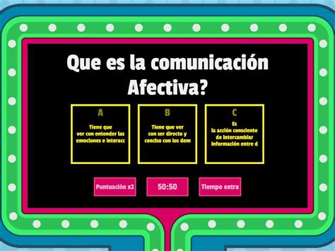 La Comunicacion Afectiva Efectiva Y Asertiva Gameshow Quiz