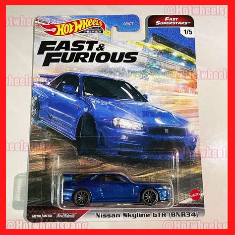 Hot Wheels R Fast Furious Nissan Skyline GTR BNR Premium Car