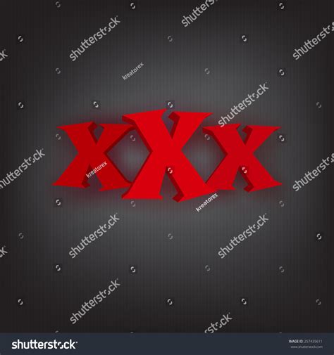 Three Red Letters Xxx Hot Sex Stock Vector Royalty Free