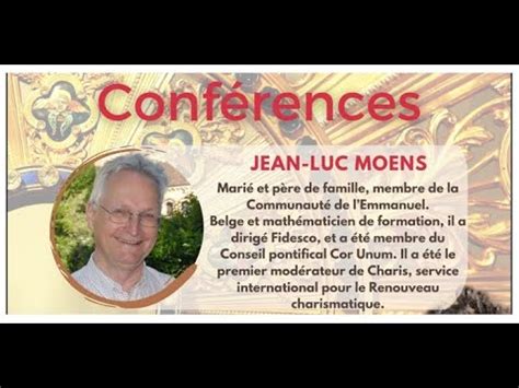 Invitation De Jean Luc Moens Aux Dioc Sains De S Ez Youtube