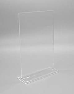 Amazon 5 5 X 8 5 Acrylic Sign Holder For Tabletops Top Insert T