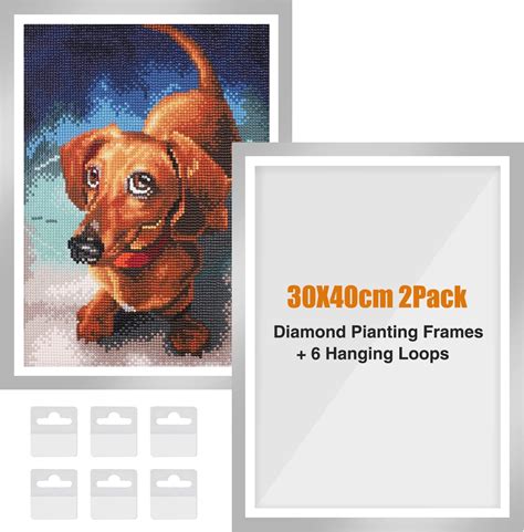 Ricuved 2pack Silver Diamond Painting Frames Frames For 30x40cm
