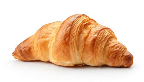 Premium AI Image | Croissant Elevation Side View Isolated on White ...