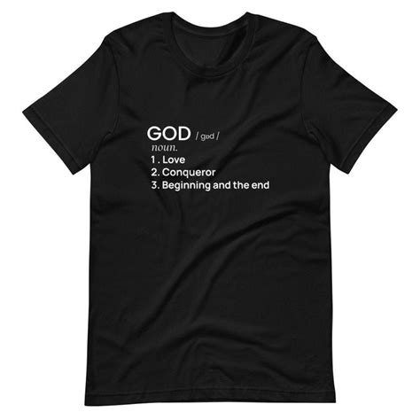 God Definition Christian T Shirt Unisex Printed Cotton Tee Etsy