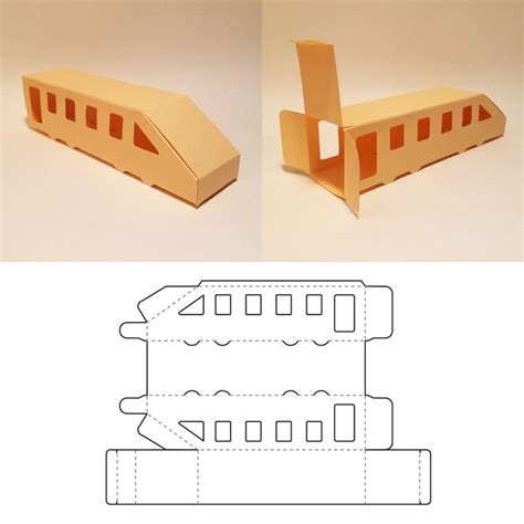 Train Box Template Train T Box Subway Box Train Shaped Inspire