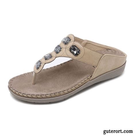 Flip Flops Damen Weiche Sohle Strasssteine Schuhe Gem Tlich