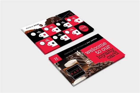 Cafe Loyalty Card Template In Psd Ai Vector Brandpacks