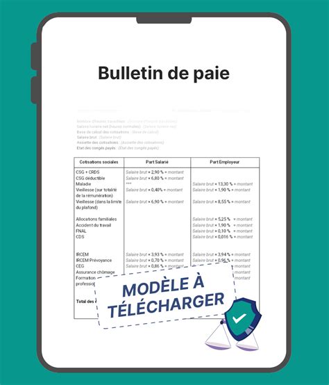 Bulletin de paie ou fiche de paie modèle à télécharger 2023