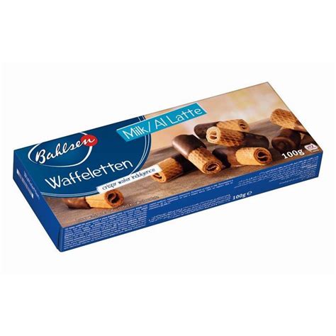 Вафли BAHLSEN «Waffeletten Milk», вафельные трубочки в молочном ...